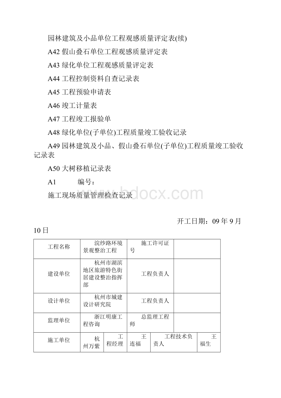 某路环境景观整治工程施工现场质量管理检查记录.docx_第3页