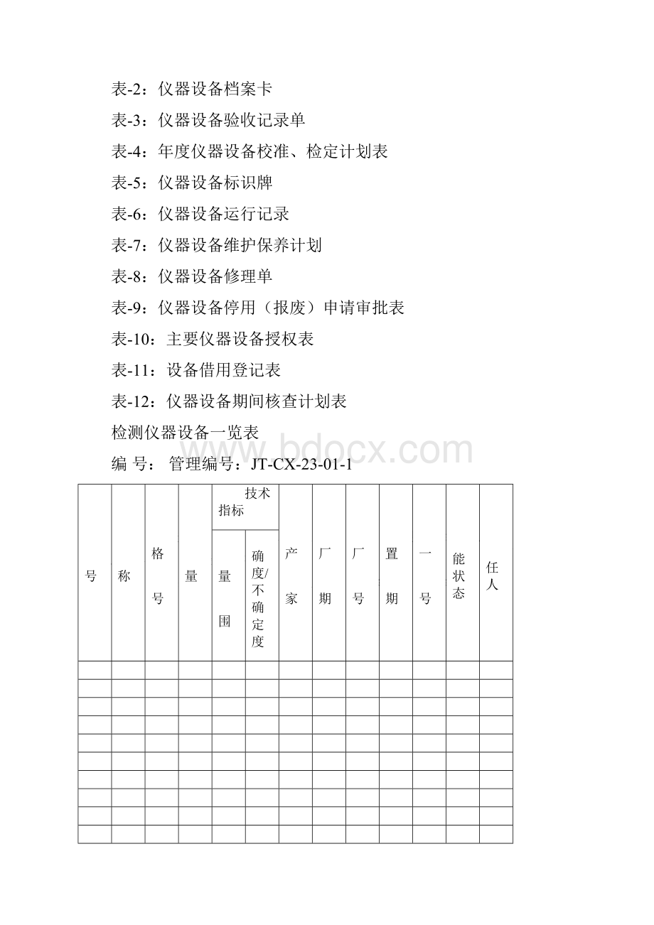 仪器设备管理制度及表格.docx_第3页