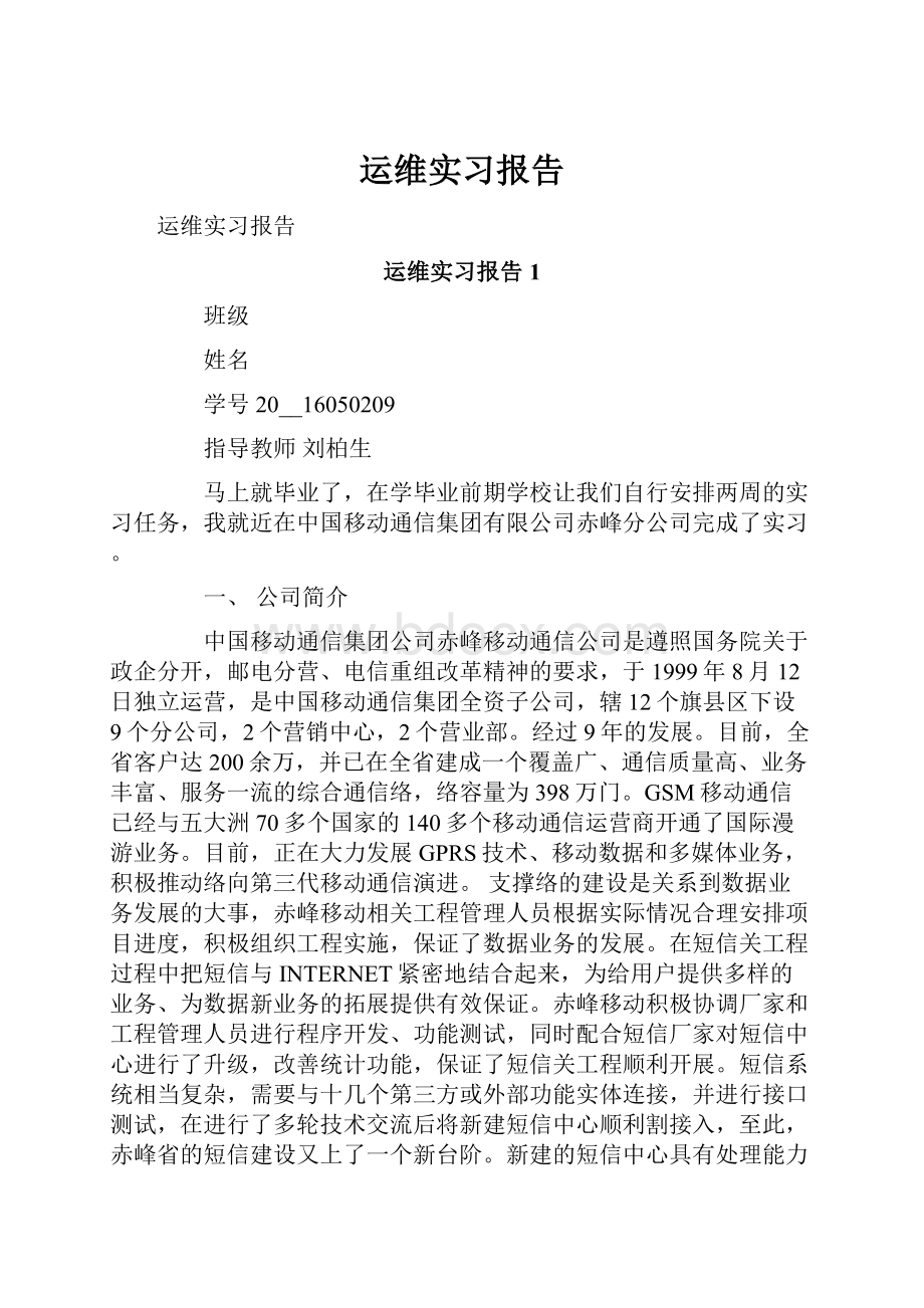 运维实习报告.docx_第1页