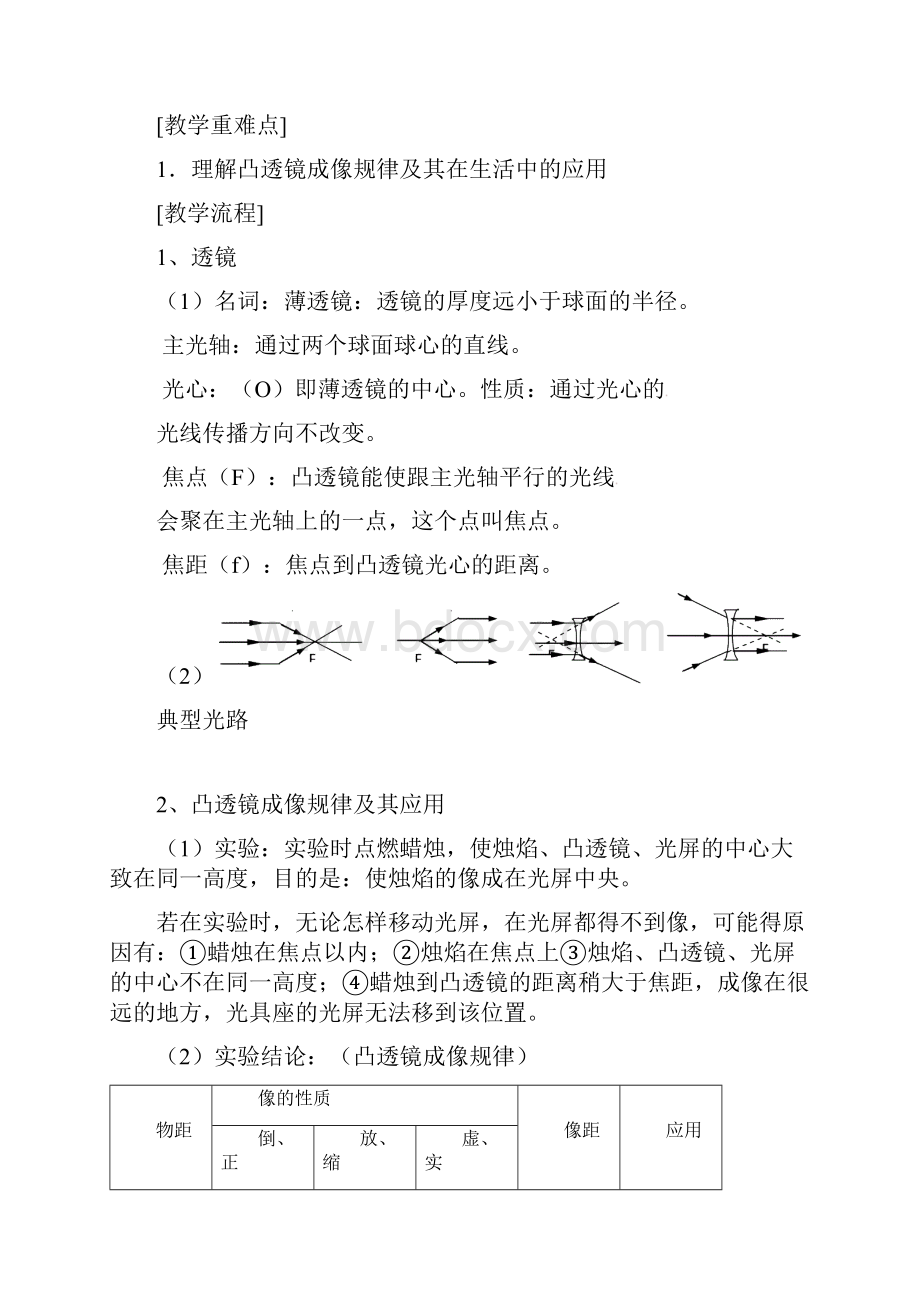 八年级物理上册教案第五章透镜及其应用复习.docx_第2页