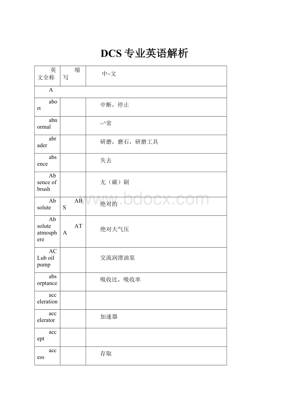 DCS专业英语解析.docx