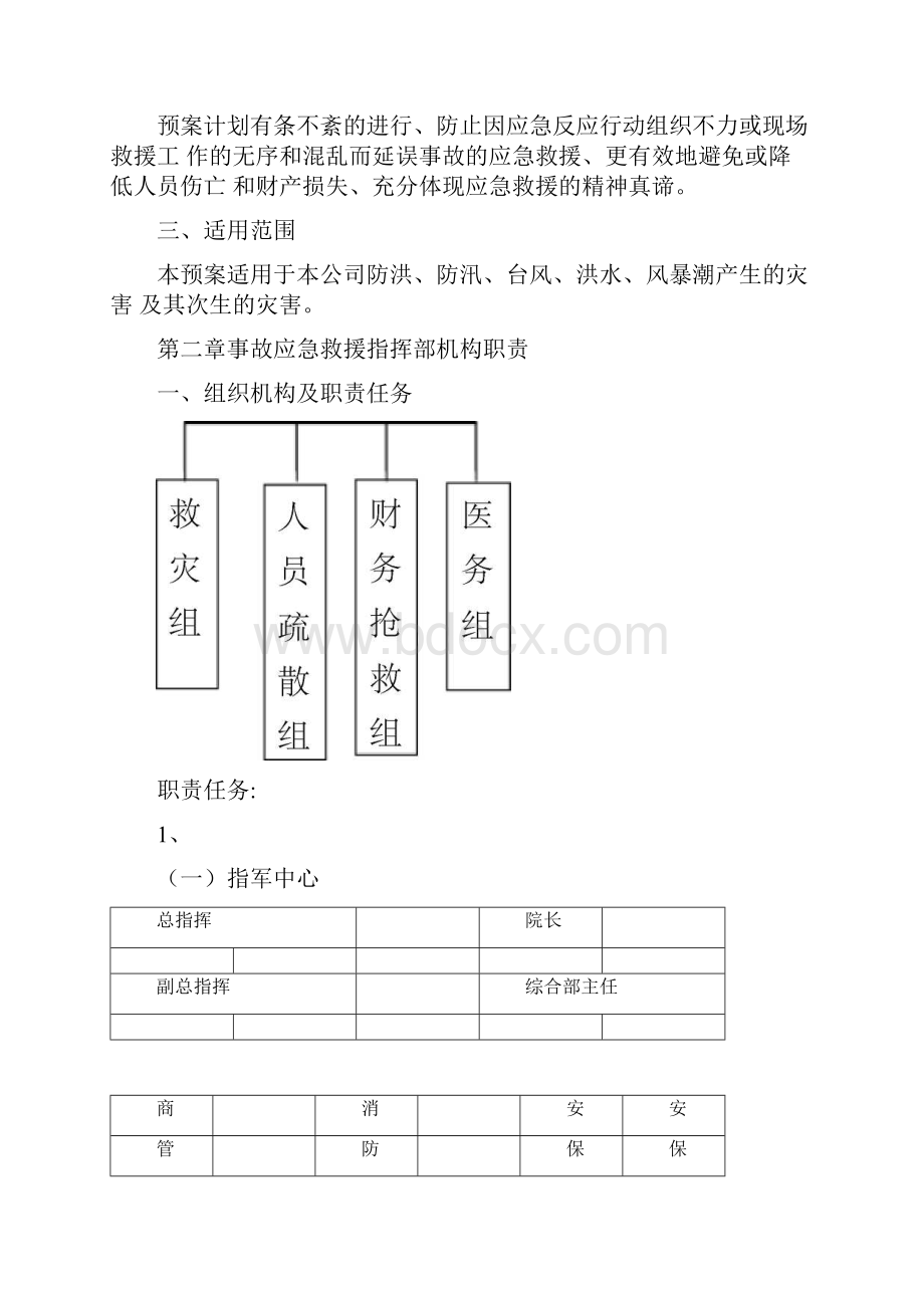 大型商场防台风暴雨防洪抢险应急处置预案.docx_第2页