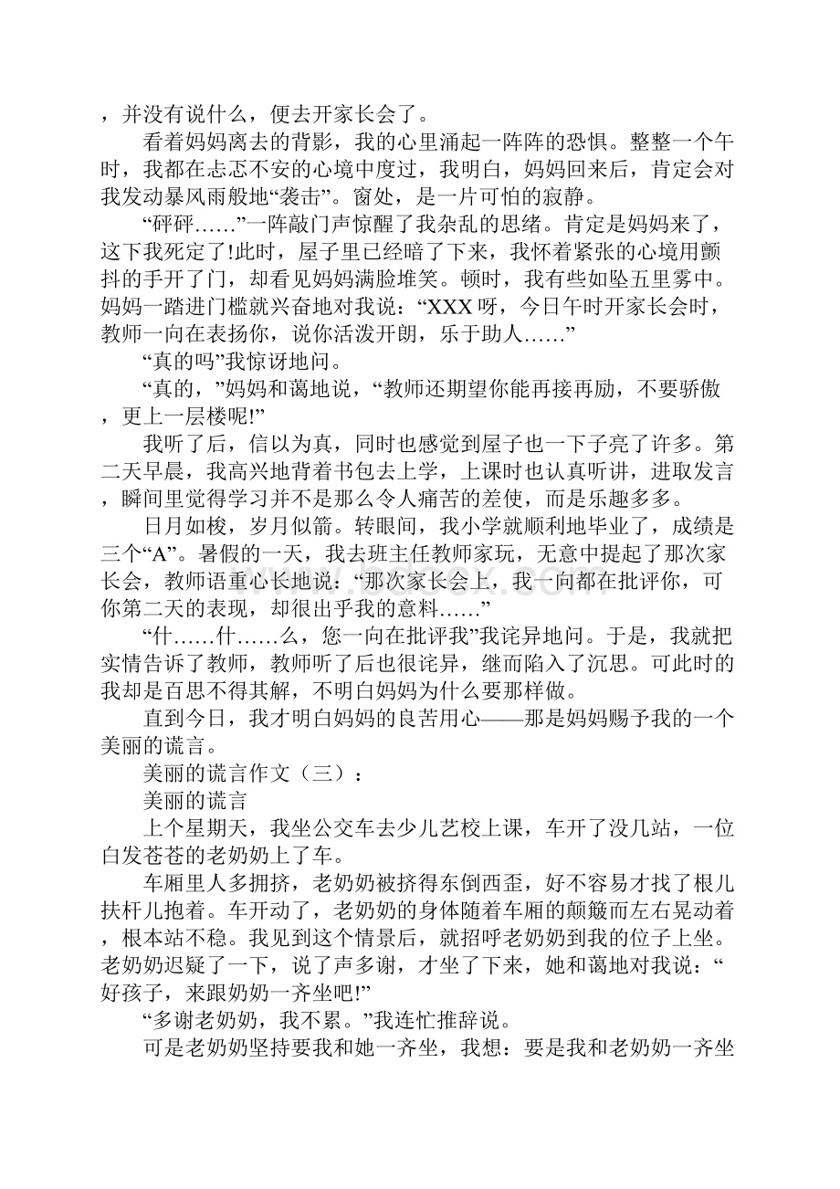 美丽的谎言作文20篇.docx_第2页