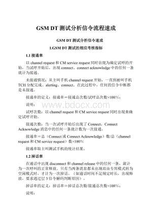 GSM DT测试分析信令流程速成.docx