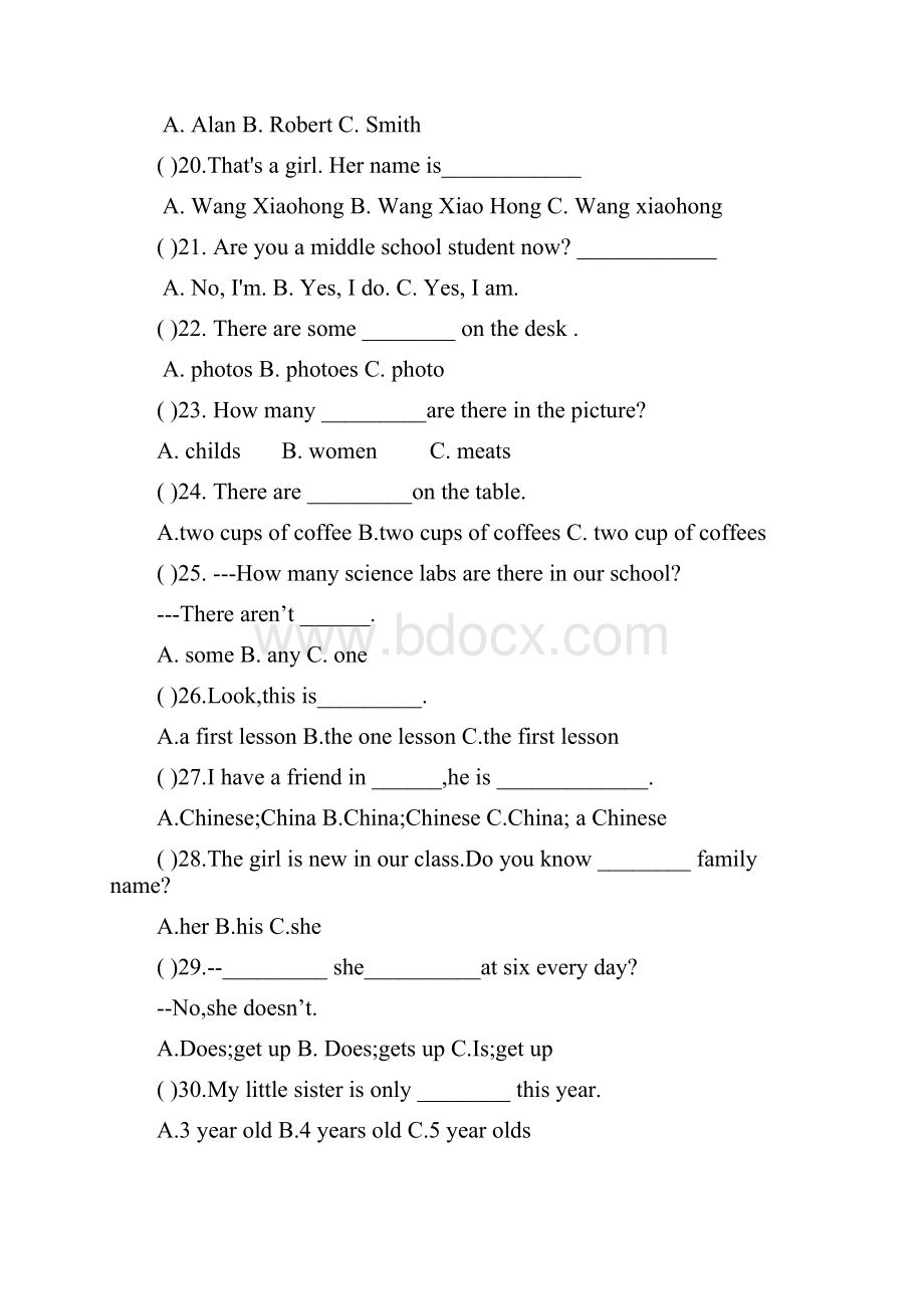 七年级英语上册 重难点易错点专项复习题 外研版.docx_第3页