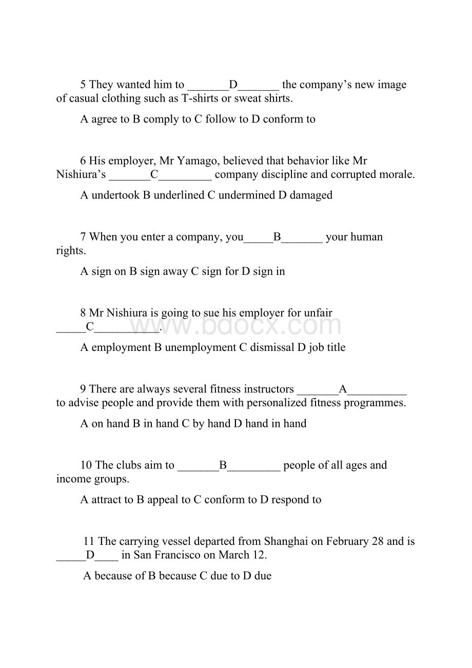 商务英语Unit5参考答案解析.docx_第2页