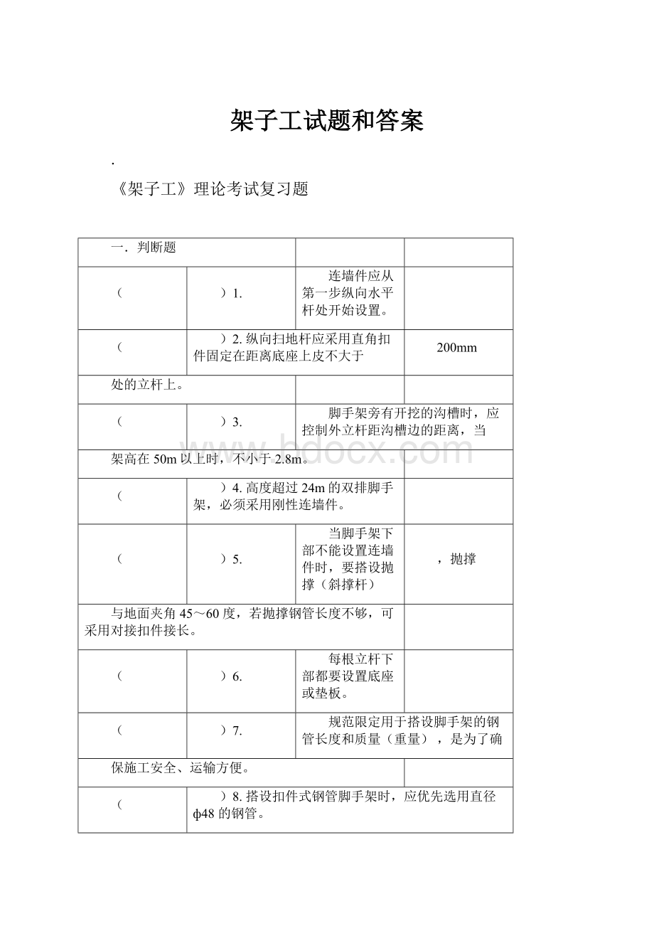 架子工试题和答案.docx_第1页