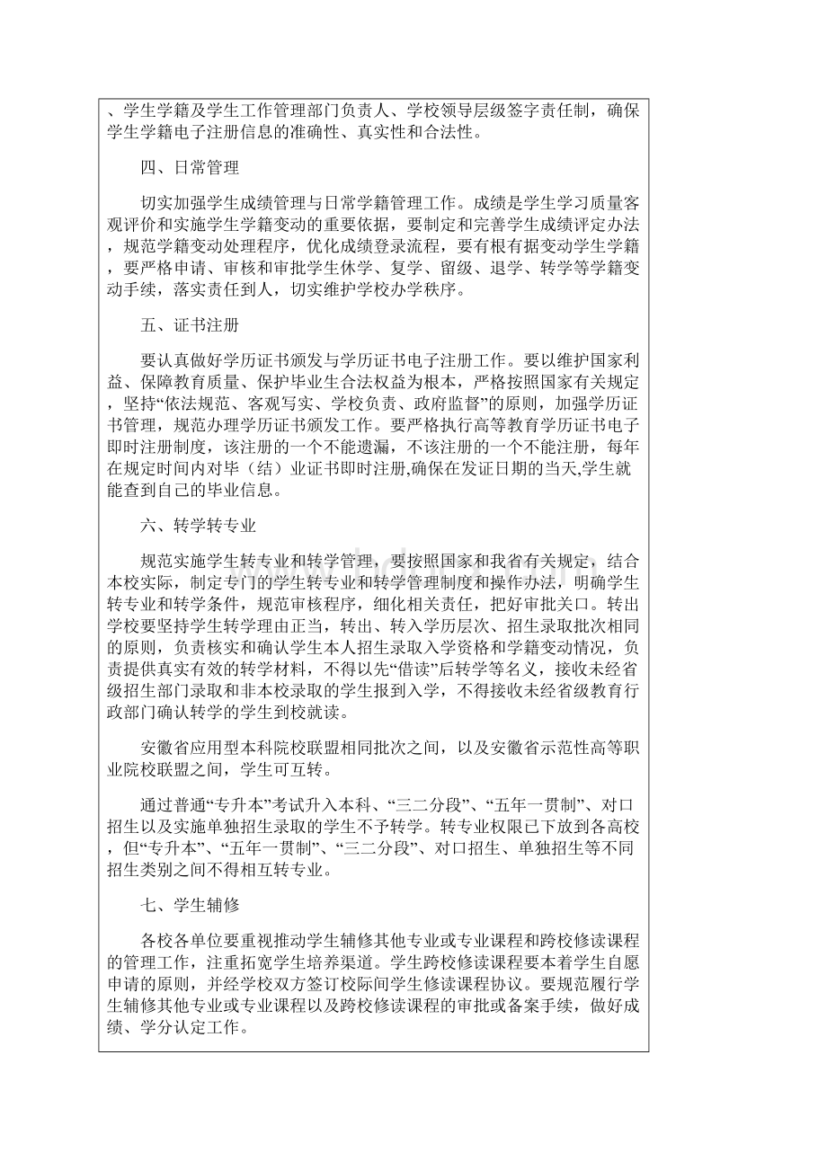 安徽省改革和加强普通高等学校学生学籍学历管理工作的意见.docx_第2页