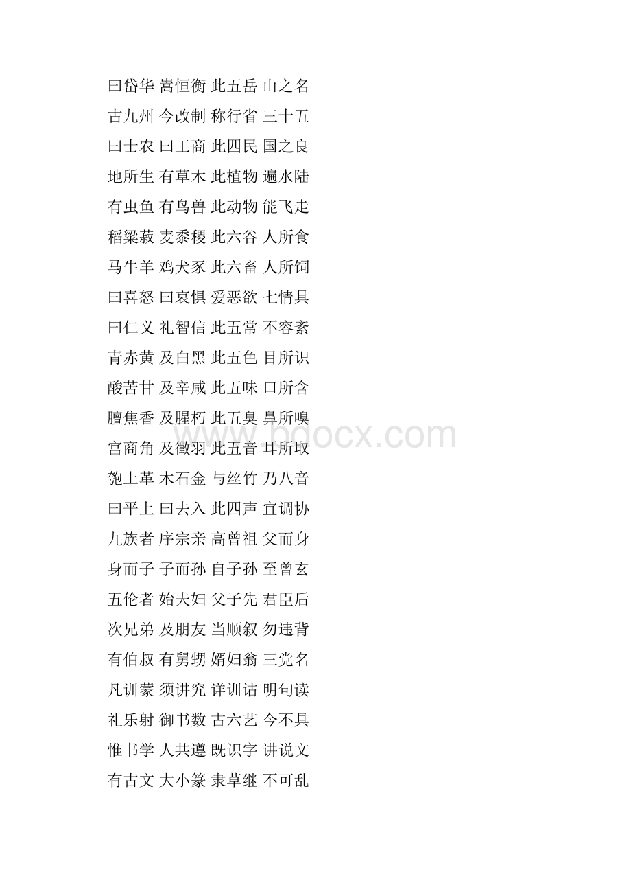 三字经打印版适合儿童背诵汇总.docx_第2页