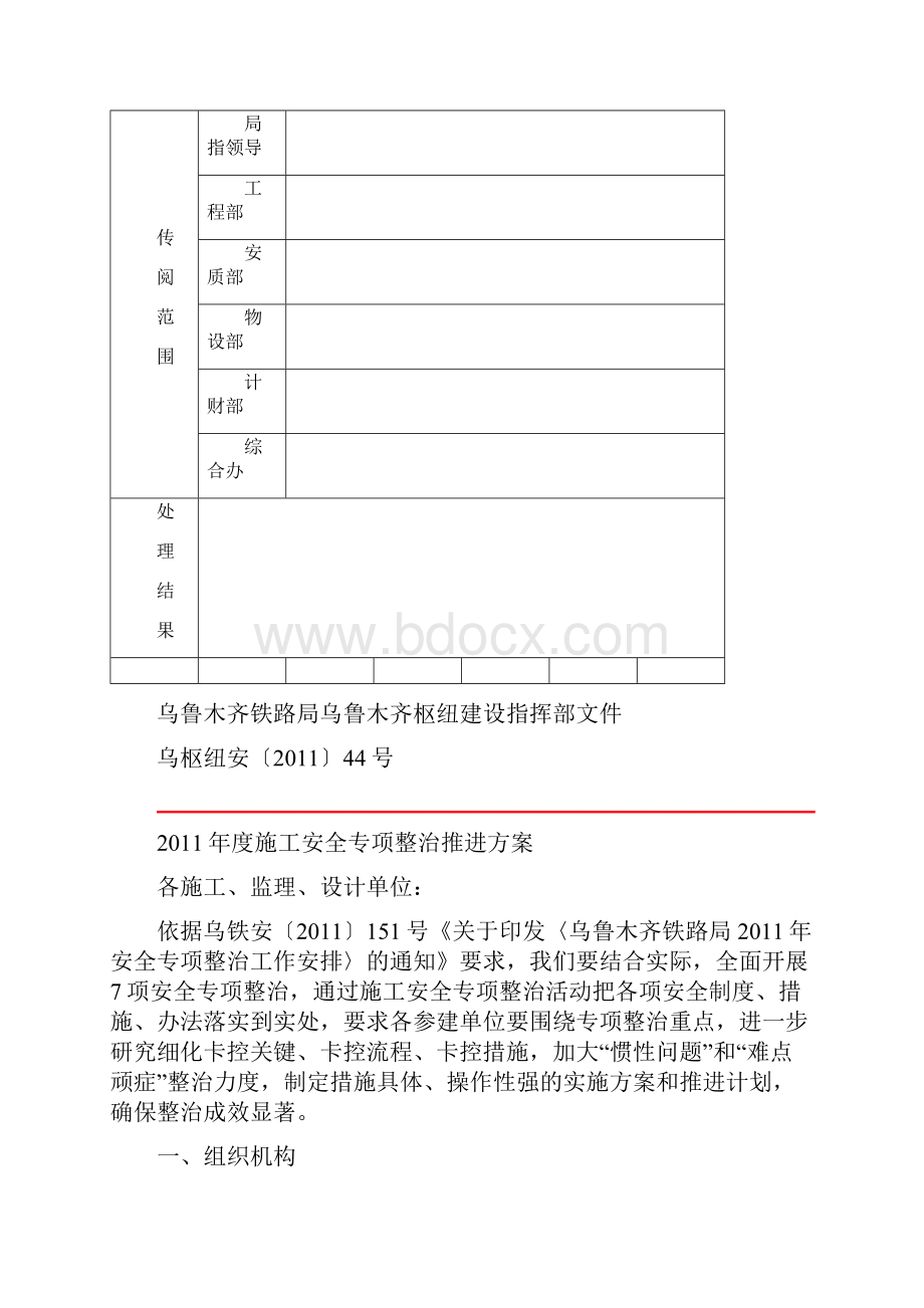 974第44号度施工安全专项整治推进方案乌枢纽安44号.docx_第2页