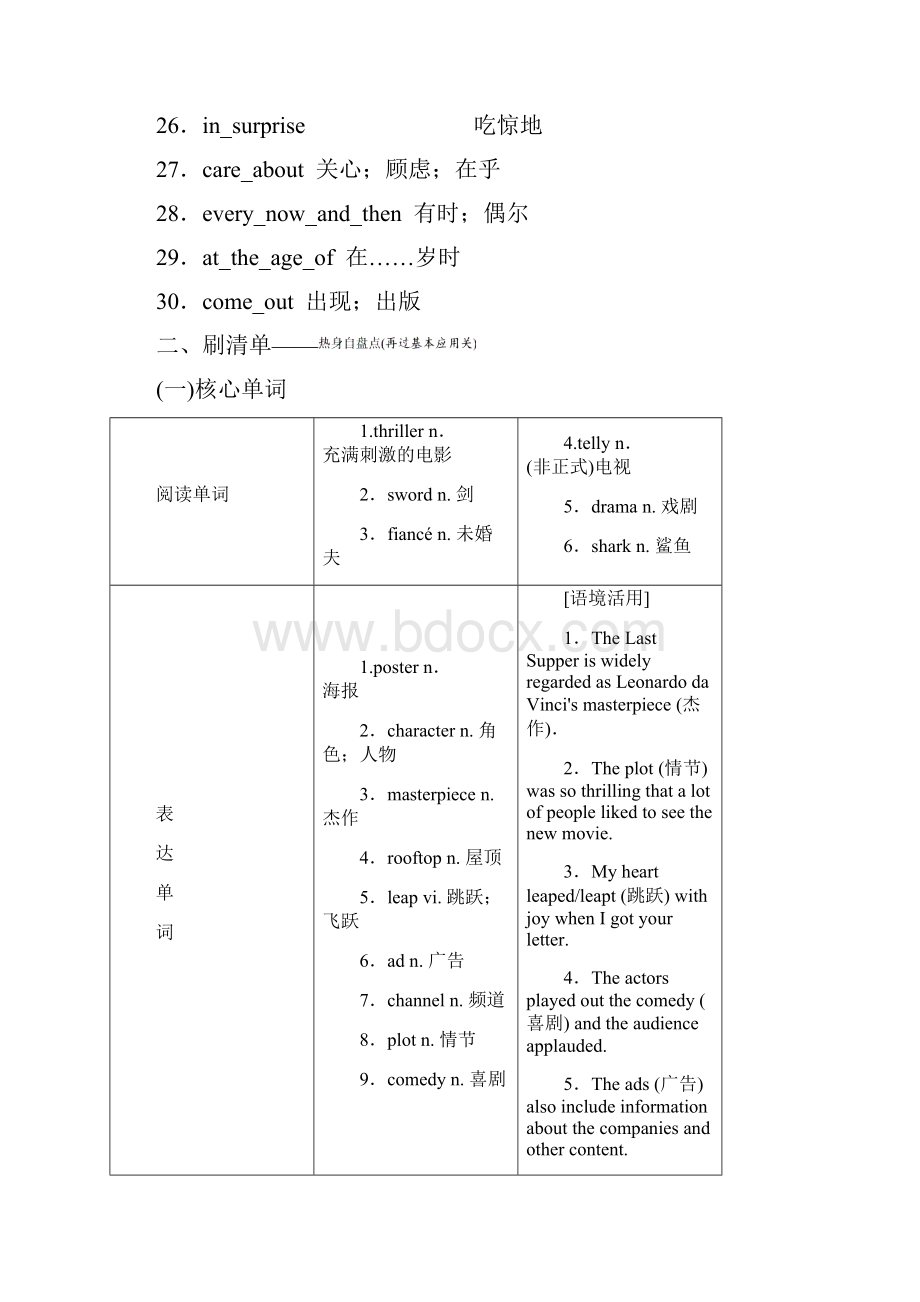 学年高中新创新一轮复习英语外研版教师用书必修二 Module 6 Films and TV Programmes.docx_第3页