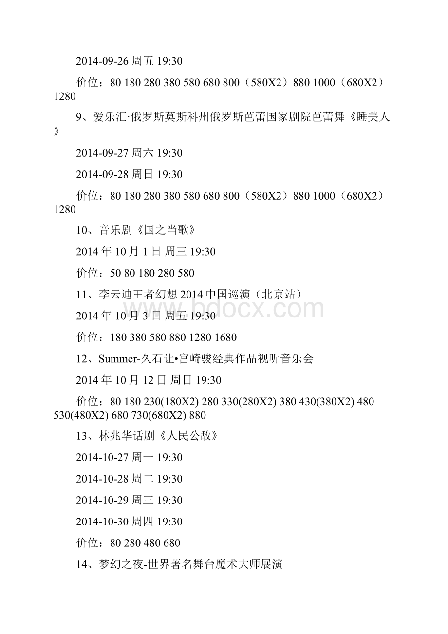 整理北京各剧院节目单及价格.docx_第3页