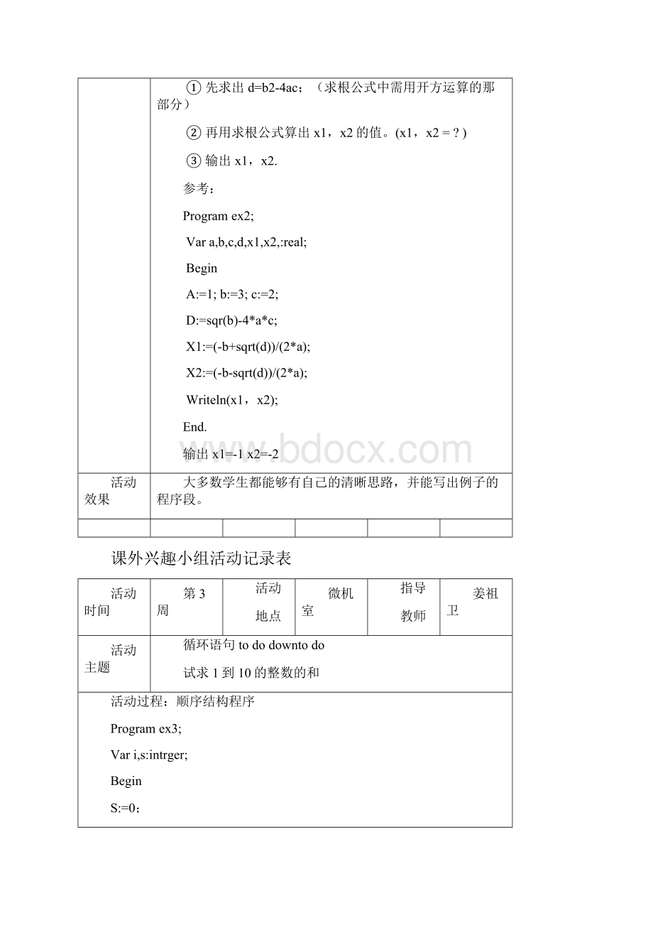 课外兴趣小组活动记录表教学内容.docx_第3页