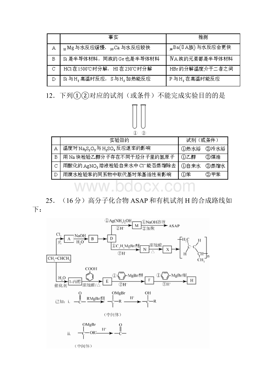 朝阳一模 北京市朝阳区高三第一次综合练习 理综化学 Word版含答案.docx_第3页