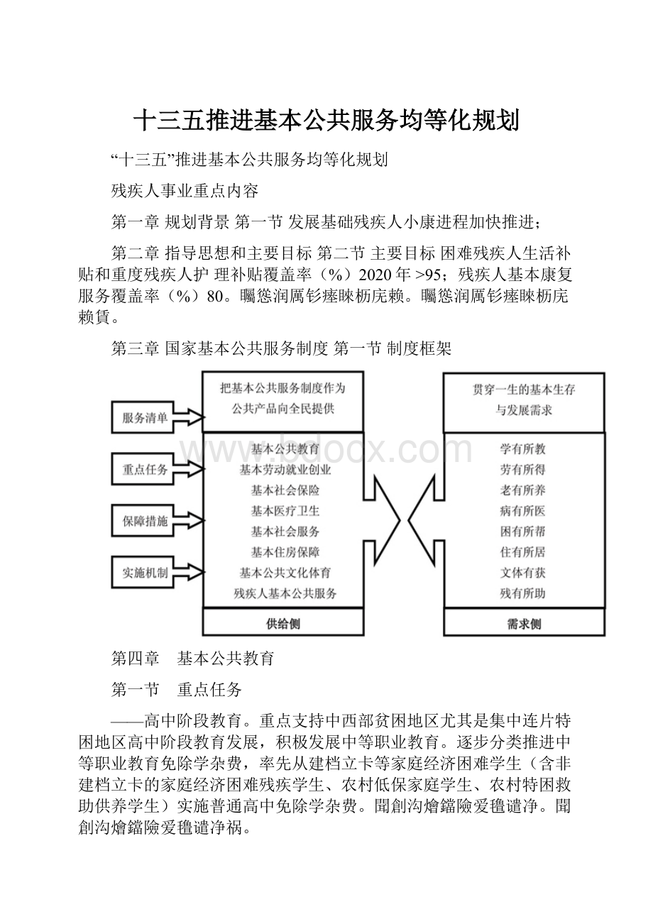 十三五推进基本公共服务均等化规划.docx