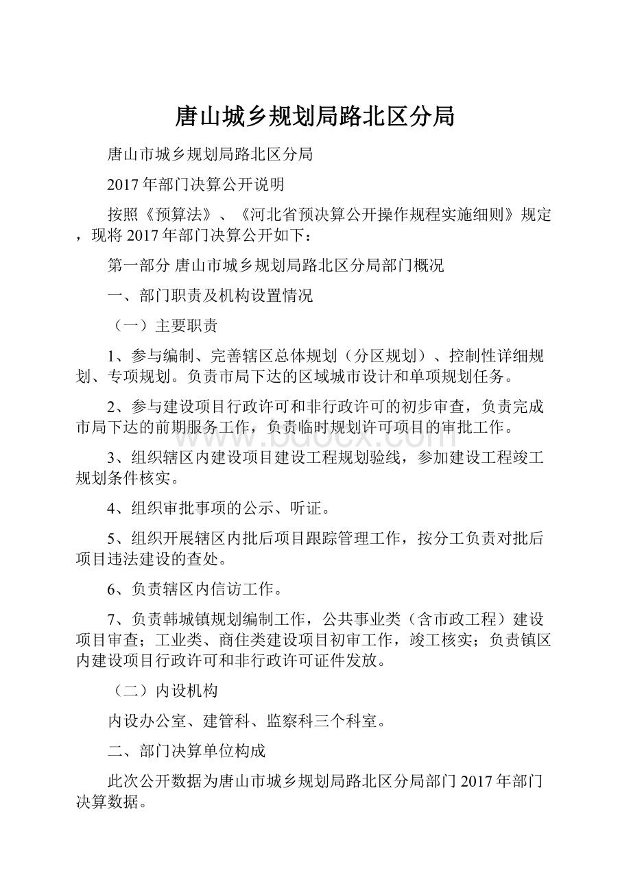 唐山城乡规划局路北区分局.docx_第1页