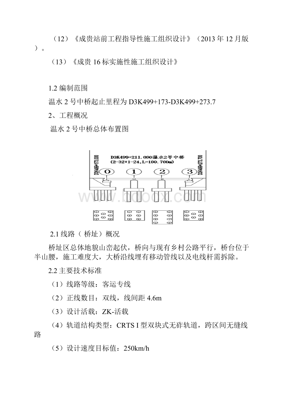 新建铁路成都至贵阳线乐山至贵阳段CGZQSG16标温水2号中桥实施性施工组织设计.docx_第2页