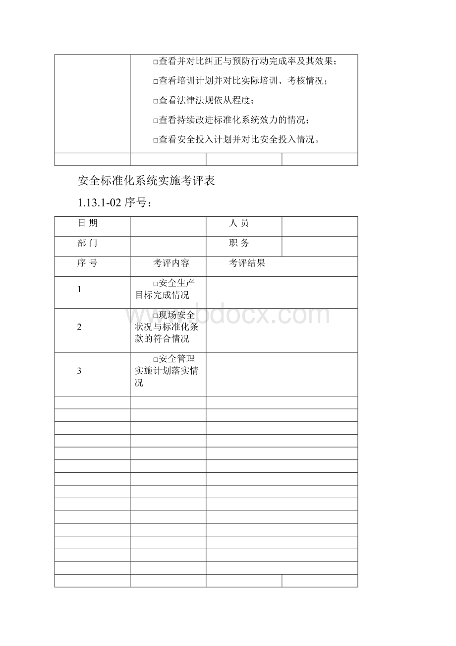 安全标准化绩效评定和持续改进含表格.docx_第2页