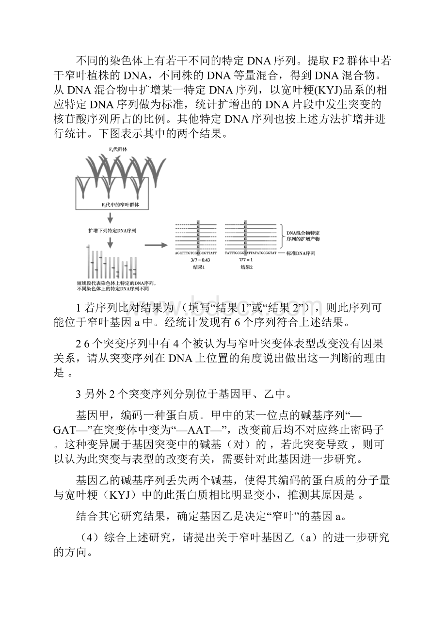 北京各区期末汇编遗传含答案.docx_第3页