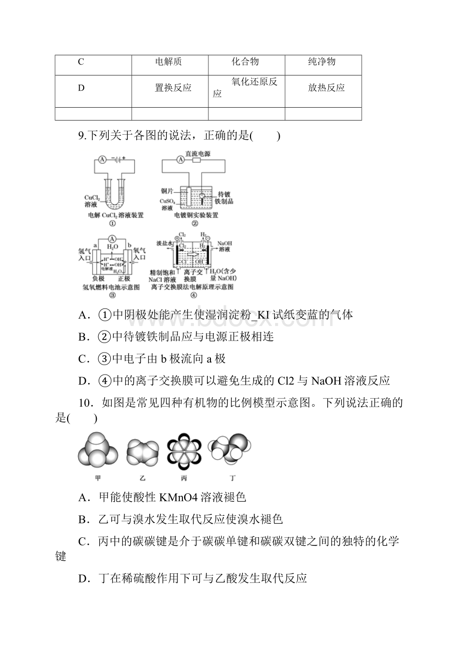 新疆昌吉第九中学届高三化学上学期期末考试试题011803109.docx_第2页