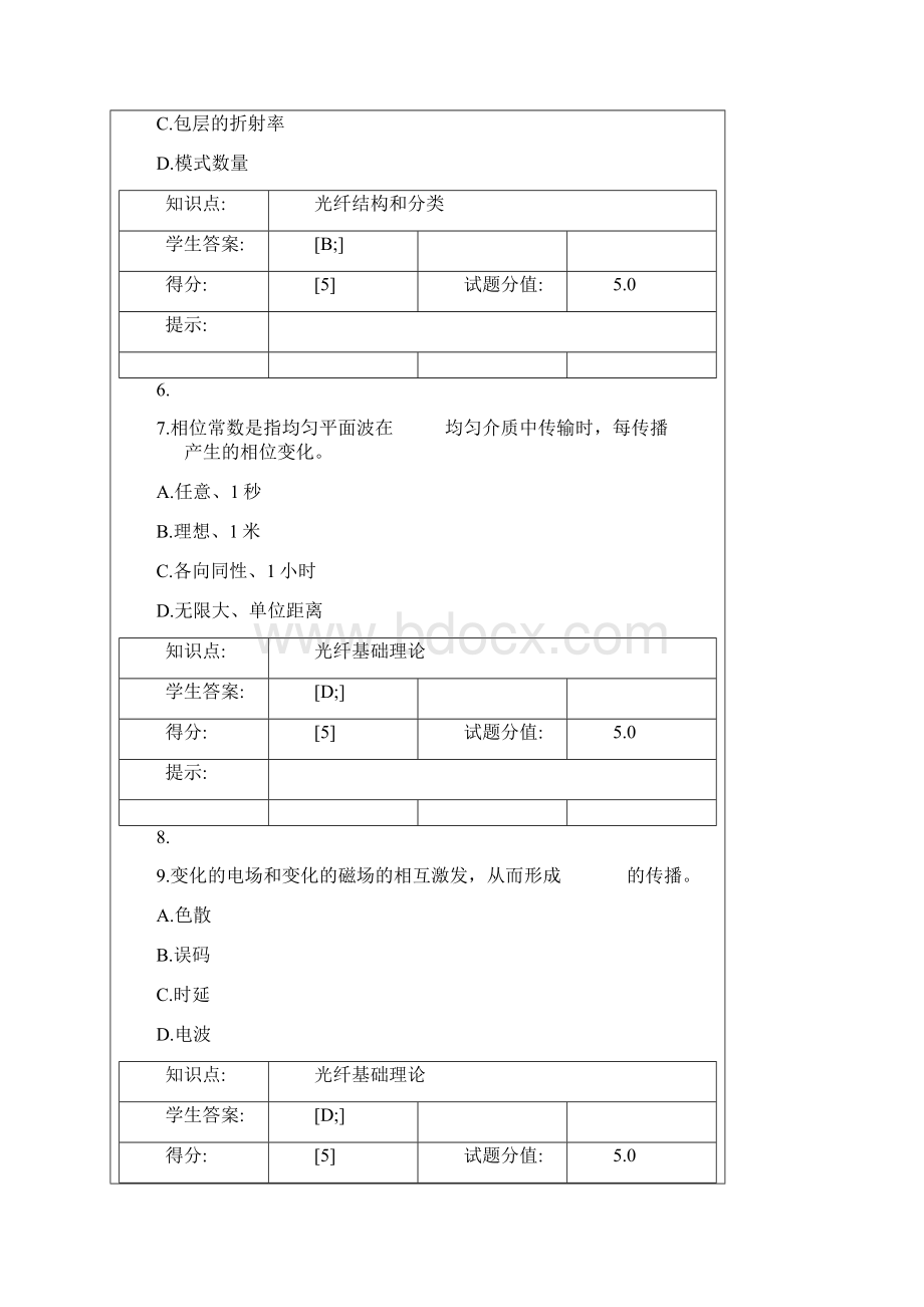 光纤通信阶段作业.docx_第2页