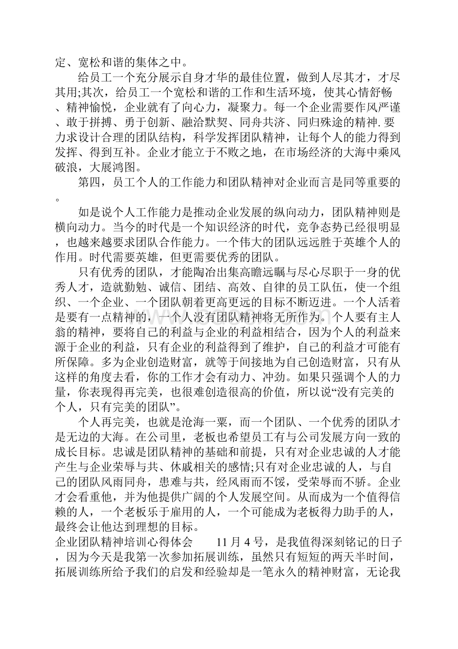 企业团队精神培训心得体会.docx_第2页