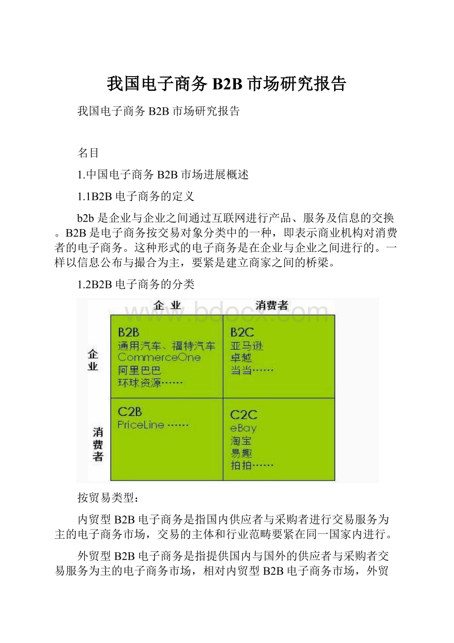 我国电子商务B2B市场研究报告.docx_第1页