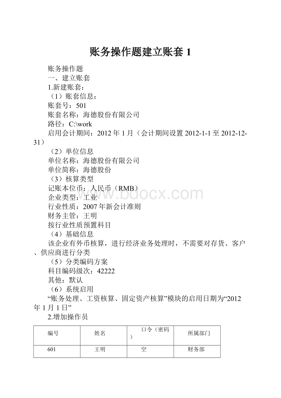 账务操作题建立账套1.docx