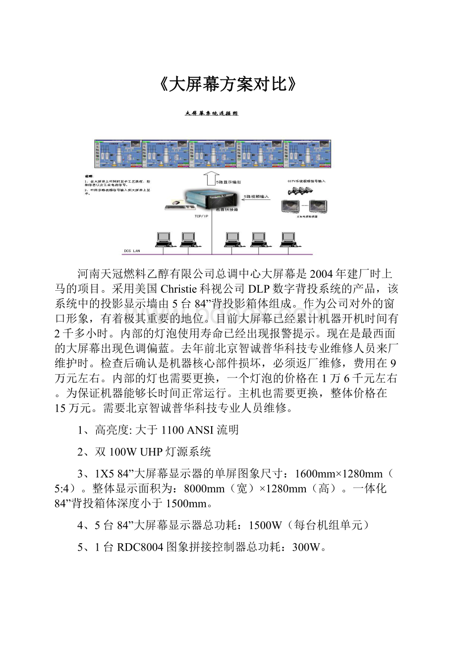 《大屏幕方案对比》.docx_第1页