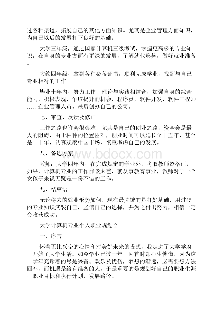 大学计算机专业个人职业规划.docx_第3页