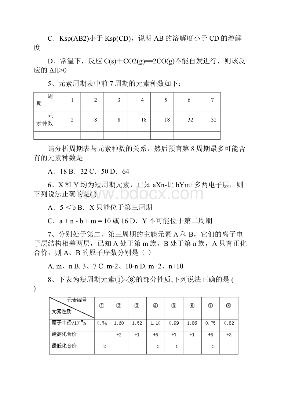 届陕西省黄陵中学高新部高三上学期期末考试化学试题.docx_第2页