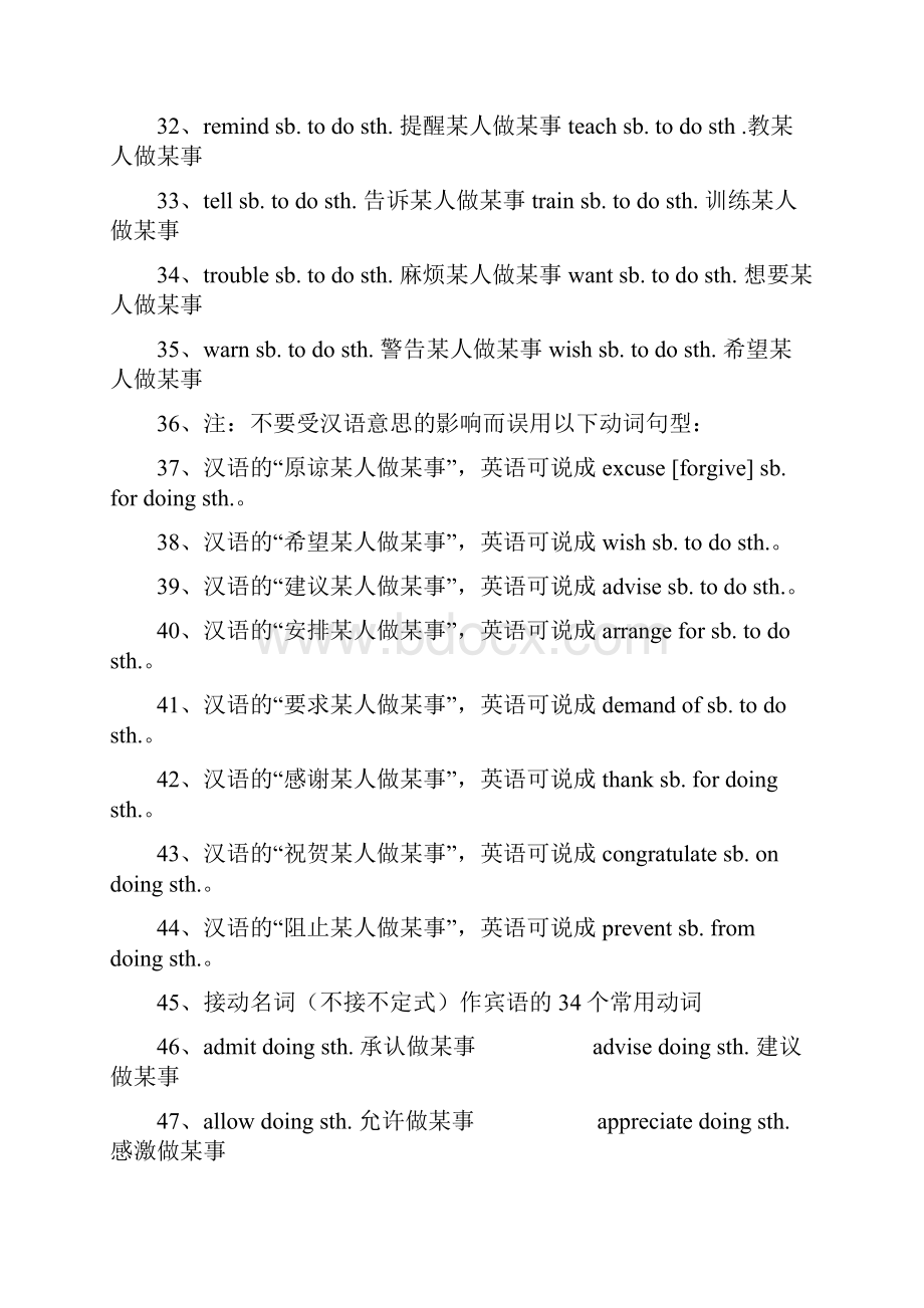 英语常用固定搭配最全教学文稿.docx_第3页