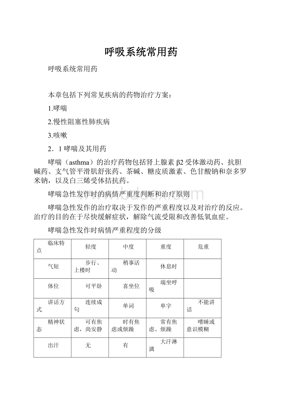 呼吸系统常用药.docx_第1页