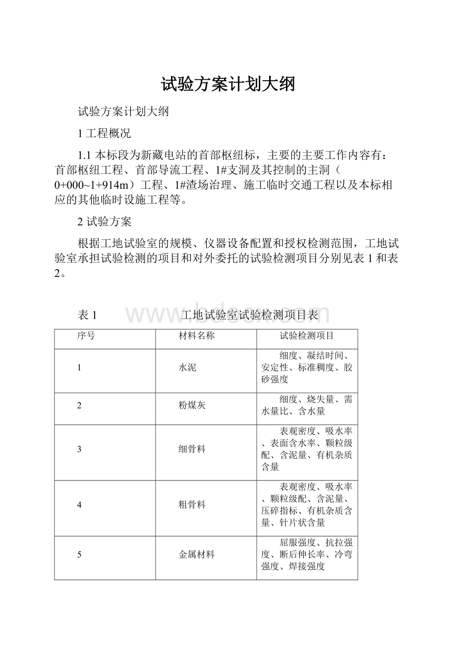 试验方案计划大纲.docx