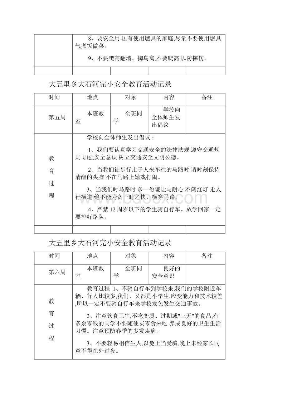 安全教育活动记录表.docx_第3页