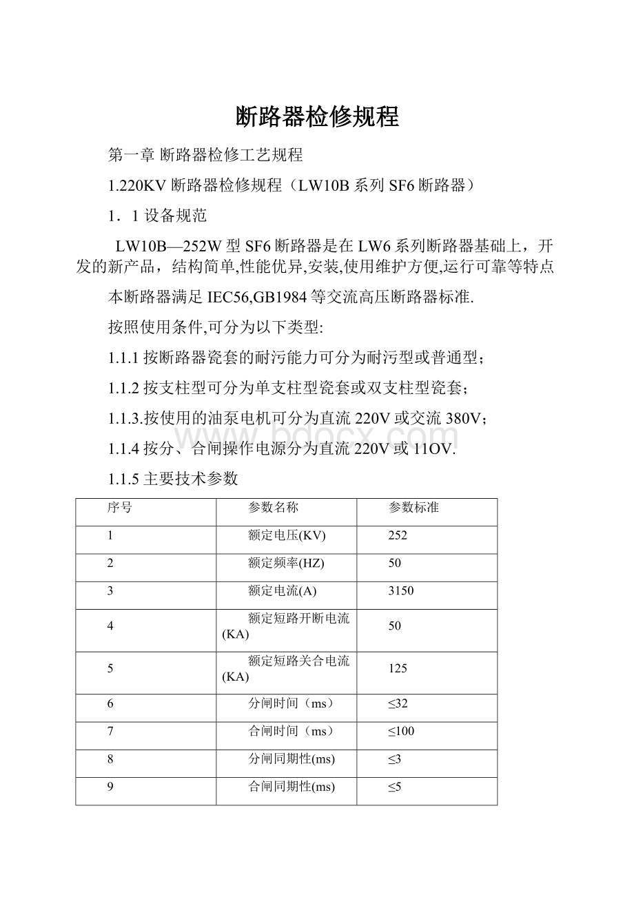 断路器检修规程.docx