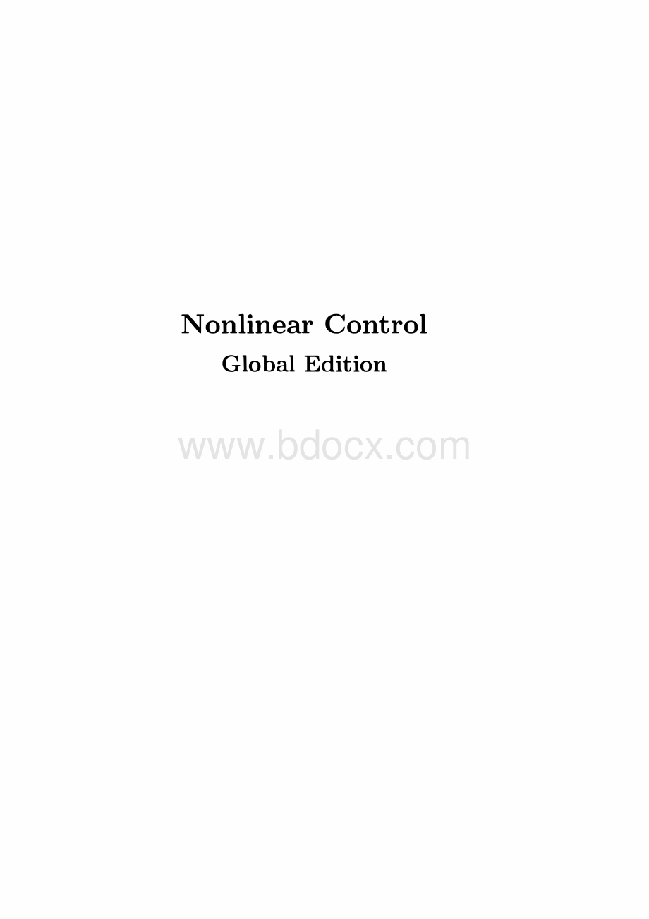 非线性控制 Nonlinear Control(Hassan K. Khalil)(高清完整版).pdf_第2页