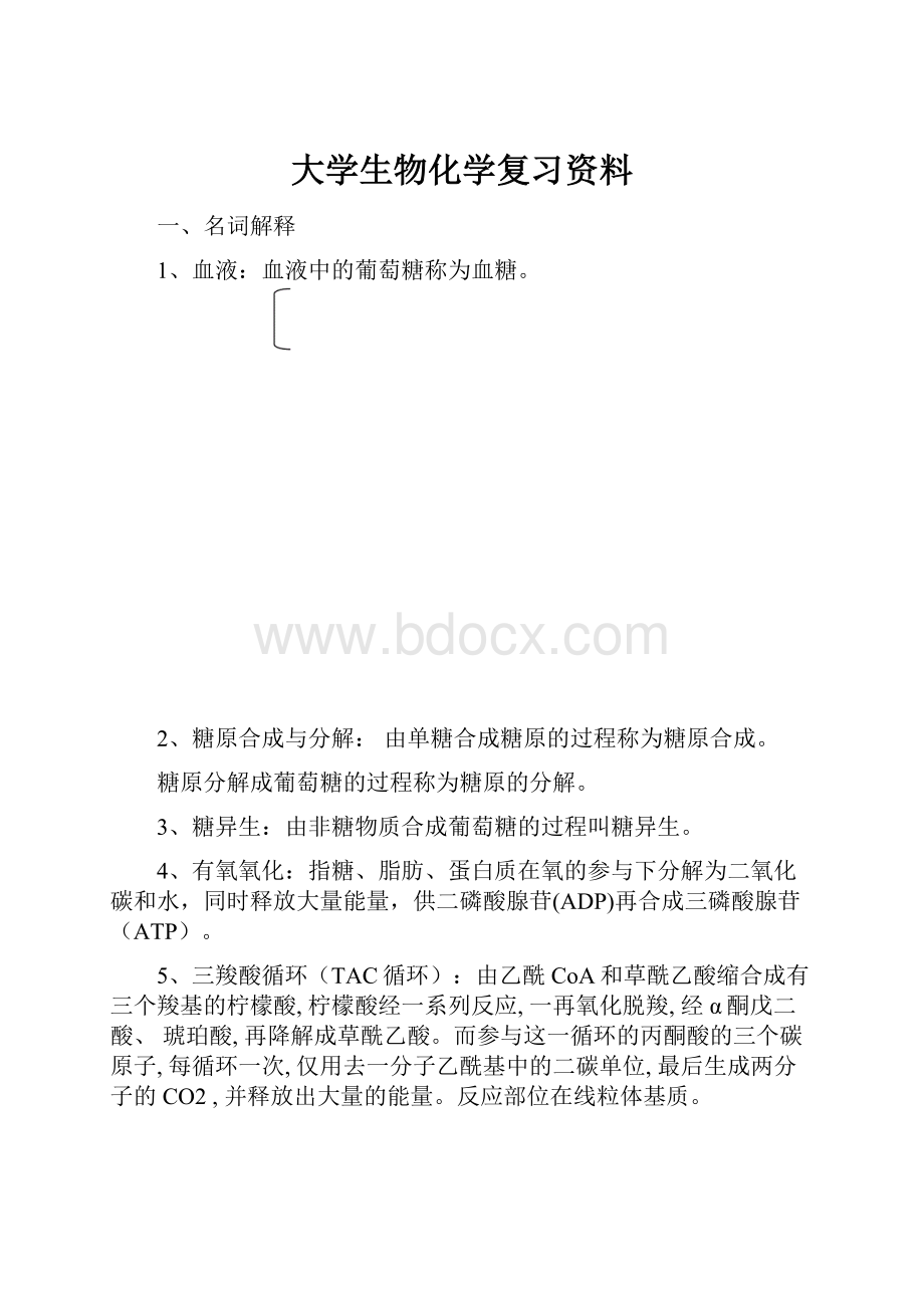 大学生物化学复习资料.docx_第1页