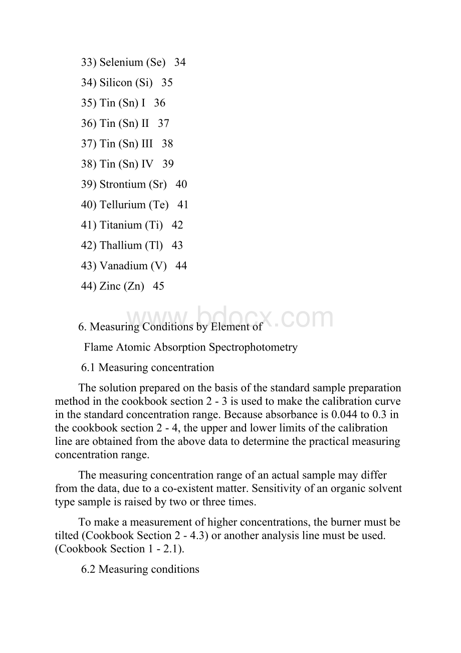 03 Measuring Conditions by Element Flame AA岛津原子吸收光谱应用手册火焰分析篇.docx_第3页