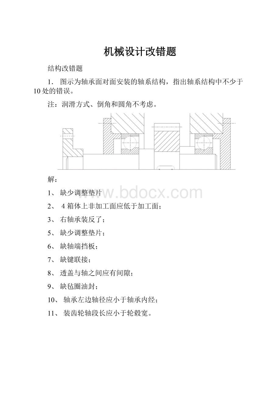 机械设计改错题.docx