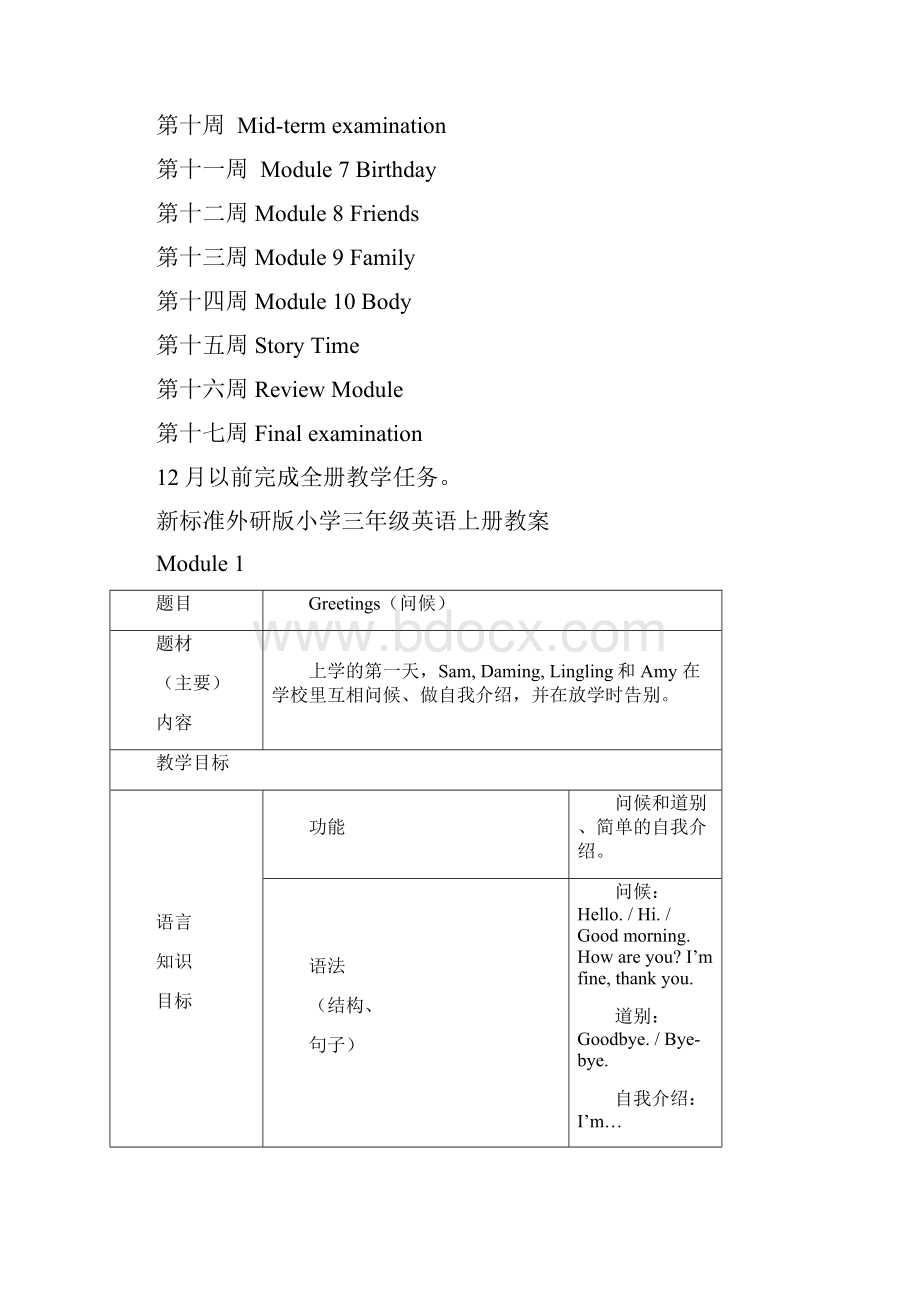 学年外研新标准小学英语三年级上册全册教学设计全全册教案.docx_第3页