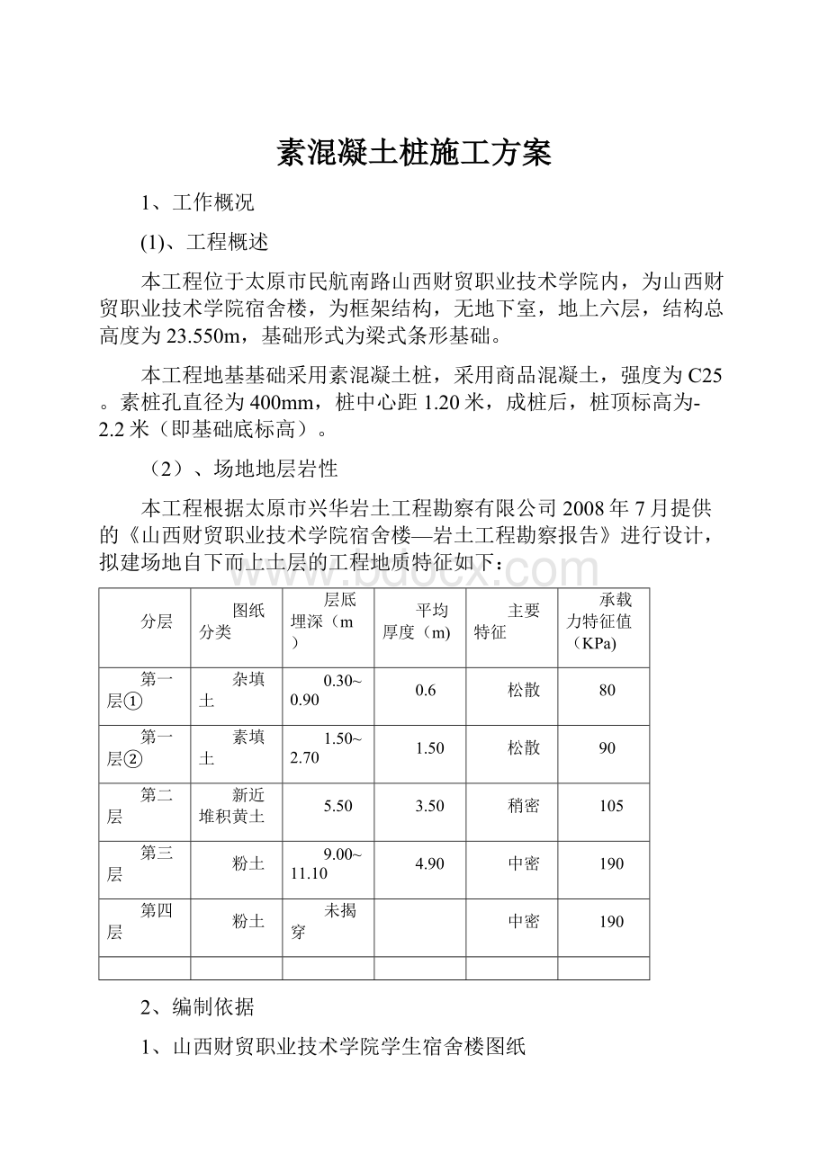 素混凝土桩施工方案.docx