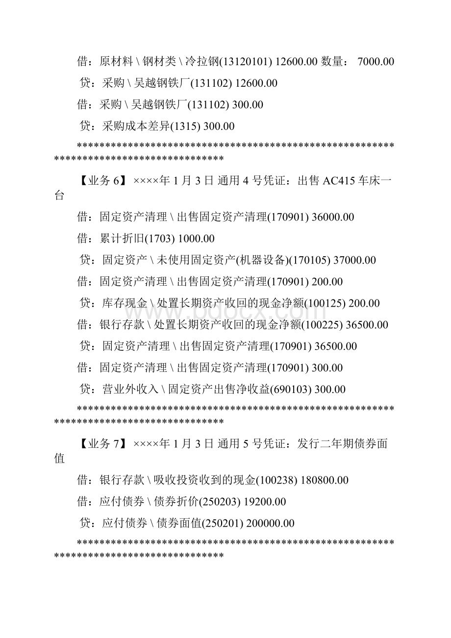 双重模拟会计实习分录和报表参考答案.docx_第2页