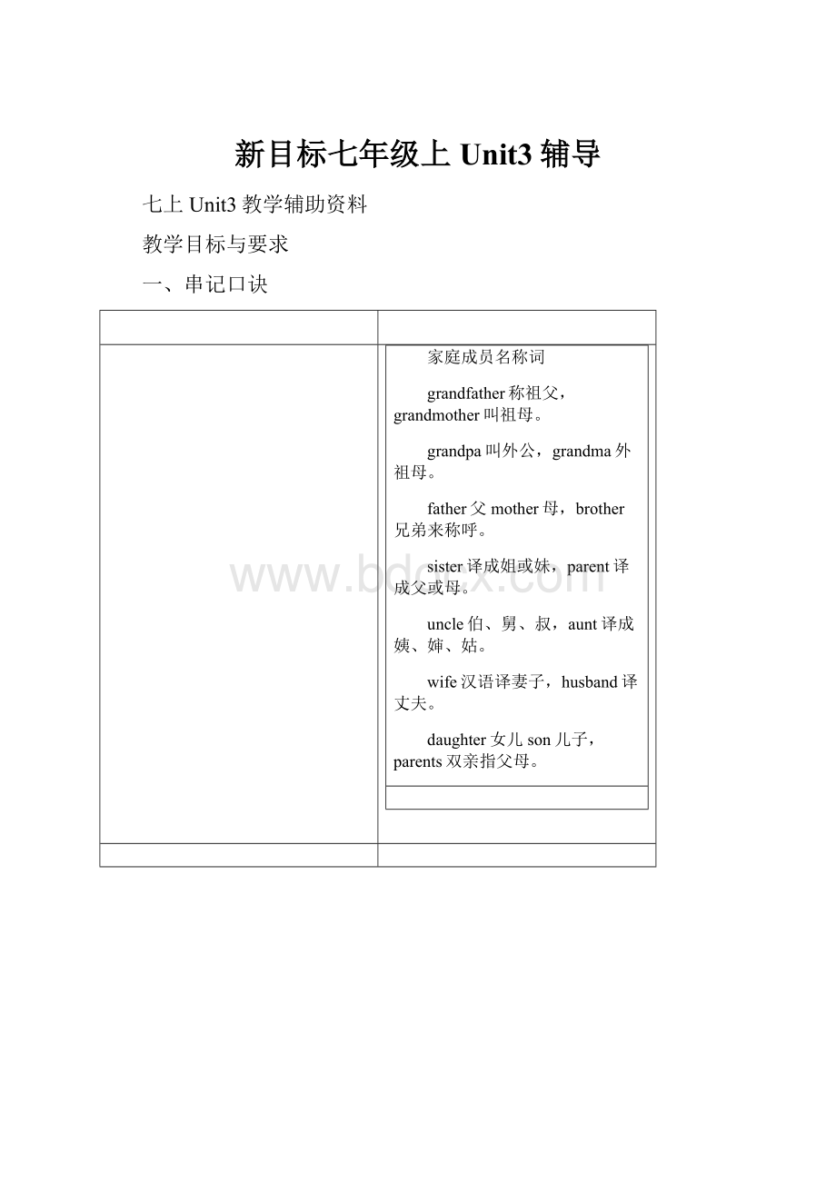 新目标七年级上Unit3辅导.docx