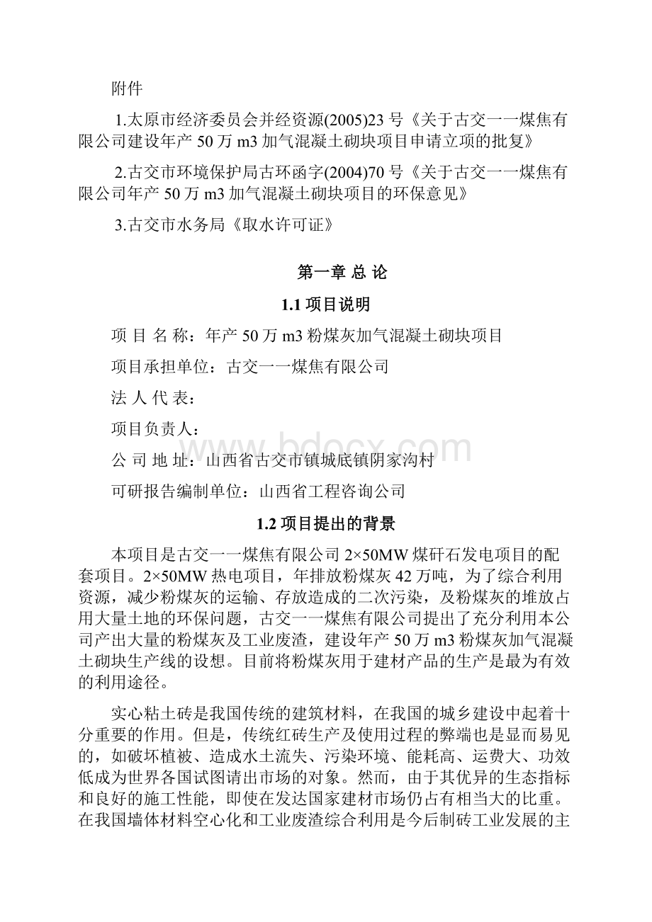 粉煤灰加气混凝土砌块生产线建设项目商业计划书.docx_第2页