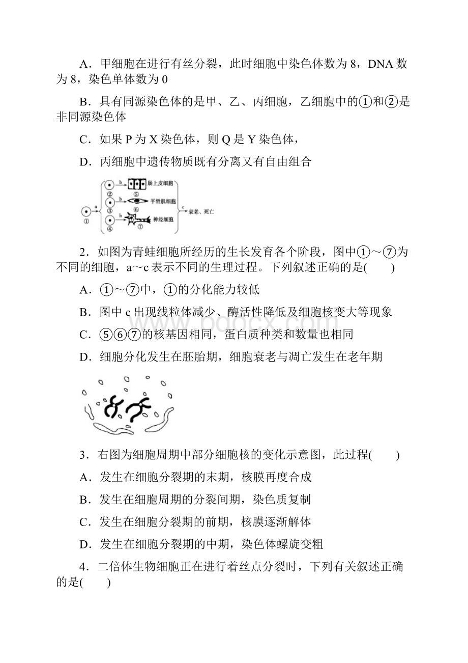 广西覃塘高中学年高一下学期月考理科综合B卷试题 Word版含答案.docx_第2页