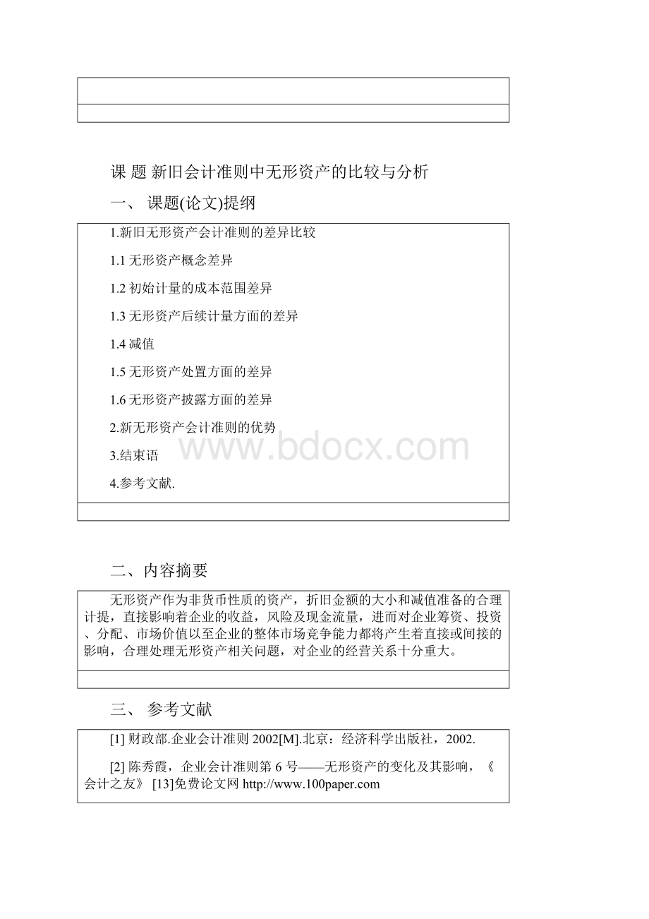 新旧会计准则中无形资产的比较与分析会计本科论文.docx_第2页