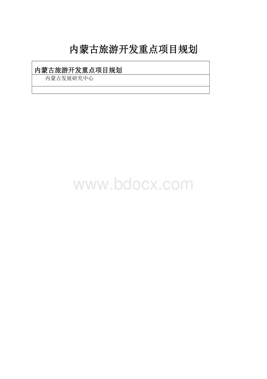 内蒙古旅游开发重点项目规划.docx_第1页