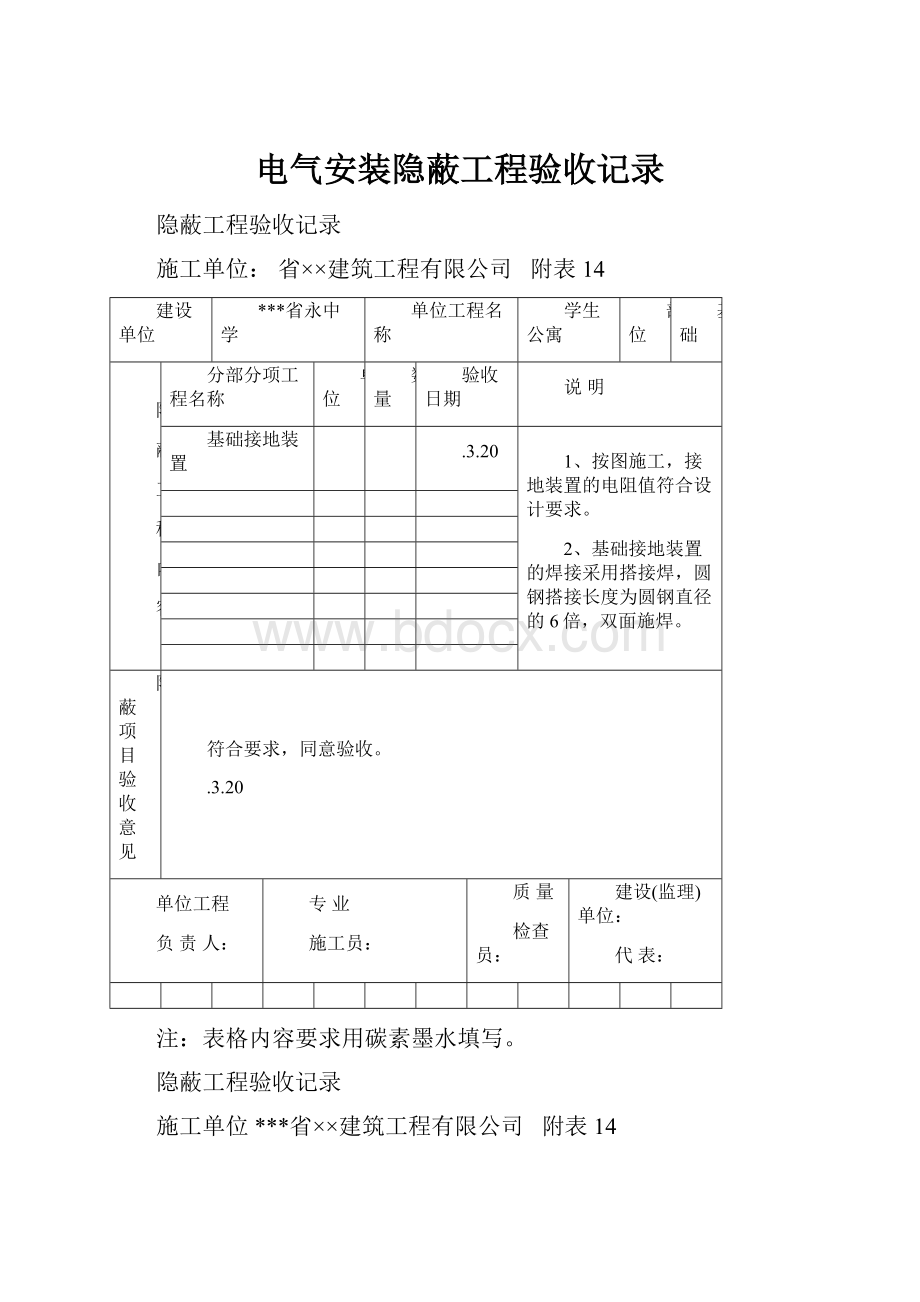 电气安装隐蔽工程验收记录.docx