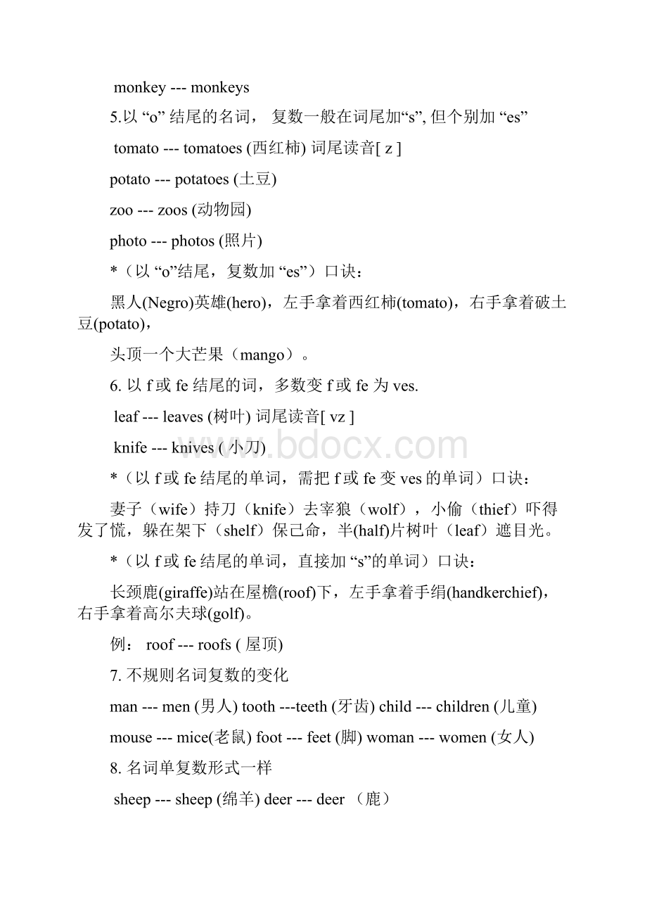 重点小学新四年级英语语法67634Word下载.docx_第2页